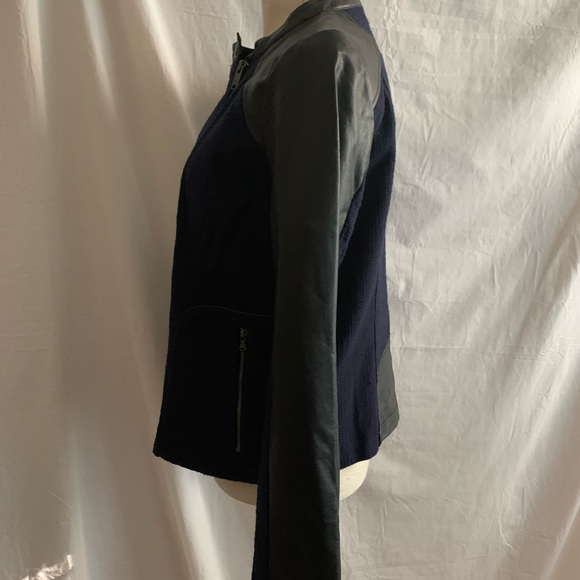 NWOT Blue Moto Jacket Large - Picture 6 of 12